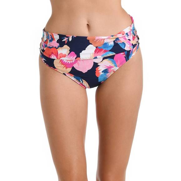 La Blanca Side-Shirred Hipster Bikini Bottom - Black